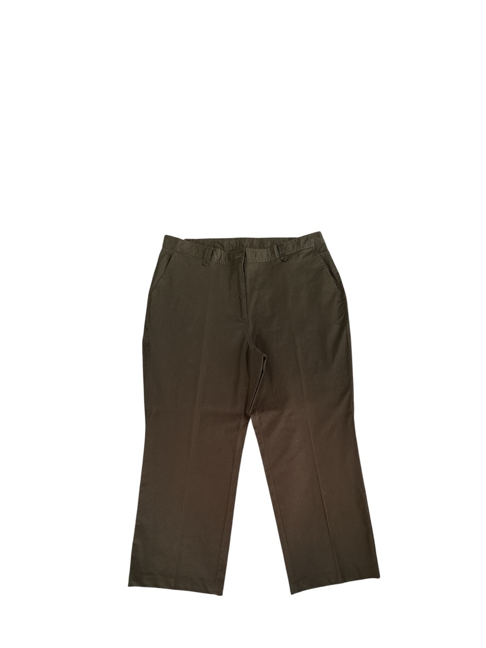 Sag Harbor Women's Olive Straight-Leg Pants